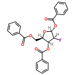 2-脱氧-2-氟-1,3,5-三苯甲酰基-alpha-D-阿拉伯呋喃糖结构式