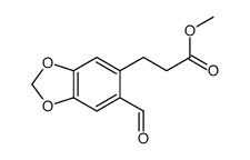methyl 3-(6-formyl-1,3-benzodioxol-5-yl)propanoate结构式