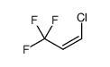 Z-1-Chloro-3,3,3-trifluoropropene-1 structure