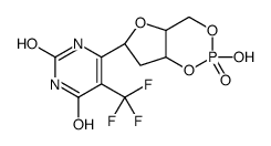 6-[(4aR,6R,7aS)-2-hydroxy-2-oxo-4a,6,7,7a-tetrahydro-4H-furo[3,2-d][1,3,2]dioxaphosphinin-6-yl]-5-(trifluoromethyl)-1H-pyrimidine-2,4-dione Structure