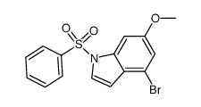 4-bromo-6-methoxy-1-(phenylsulfonyl)-1H-indole Structure