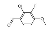 2-chloro-3-fluoro-4-methoxybenzaldehyde Structure