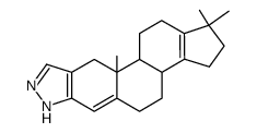 17,17-dimethyl-1'(2')H-18-nor-androsta-4,13-dieno[3,2-c]pyrazole结构式