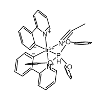 [Ir(2-phenylpyridinato)2(NCMe)(P(OPh)3)](1+)结构式