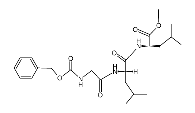 N-[N-(N-benzyloxycarbonyl-glycyl)-L-leucyl]-D-leucine methyl ester结构式