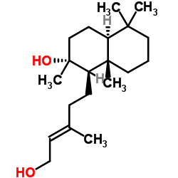 Labd-13-ene-8,15-diol, (8R)-trans- Structure
