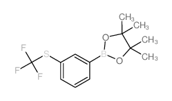 三氟甲硫基-3-(4,4,5,5-四甲基-[1,3,2]二氧杂硼烷-2-基)-苯结构式