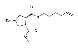methyl (1R,2R,4R)-2-[5-hexen-1-yl-(methyl)carbamoyl]-4-hydroxycyclopentanecarboxylate Structure