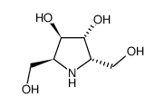 (2S,5S)-Bishydroxymethyl-(3R,4R)-bishydroxypyrrolidine Structure