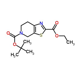 5-Boc-4,5,6,7-四氢噻唑并[5,4-c]吡啶-2-甲酸乙酯结构式