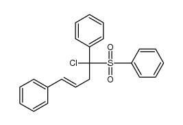 (E)-(4-chloro-4-(phenylsulfonyl)but-1-ene-1,4-diyl)dibenzene结构式