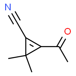 1-Cyclopropene-1-carbonitrile, 2-acetyl-3,3-dimethyl- (9CI)结构式