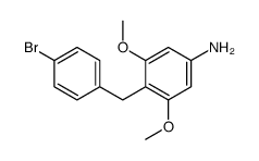 4-[(4-bromophenyl)methyl]-3,5-dimethoxyaniline structure