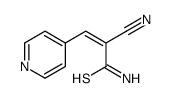 2-cyano-3-pyridin-4-ylprop-2-enethioamide结构式