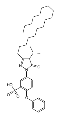 1-(4-PHENOXY-3-SULFOPHENYL)-3-HEPTADECYL-4-ISOPROPYL-2-PYRAZOLIN-5-ONE结构式