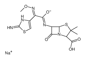 6-(2-(2-aminothiazol-4-yl)-2-methoxyiminoacetamido)penicillinate结构式