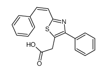 2-[4-phenyl-2-[(E)-2-phenylethenyl]-1,3-thiazol-5-yl]acetic acid Structure