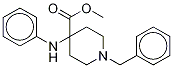 4-(Phenyl-13C6-amino]-1-benzyl-4-piperidinecarboxylic Acid Methyl Ester Structure
