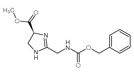(s)-4,5-二氢-2-[[[(苯基甲氧基)羰基]氨基]甲基]-1H-咪唑-4-羧酸甲酯结构式