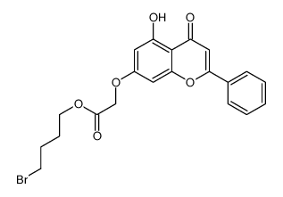 4-bromobutyl 2-(5-hydroxy-4-oxo-2-phenylchromen-7-yl)oxyacetate Structure