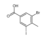 3-溴-5-碘-4-甲基苯甲酸结构式
