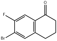 6-溴-7-氟-3,4-二氢萘-1(2H)-酮结构式