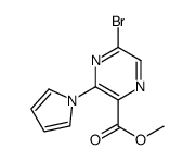 methyl 5-bromo-3-pyrrol-1-ylpyrazine-2-carboxylate结构式