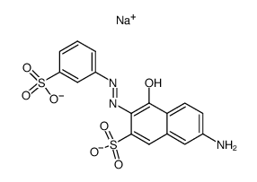 Dinatrium-6-amino-1-hydroxy-2-(phenylazo)-naphthalin-3,3'-disulfonat Structure