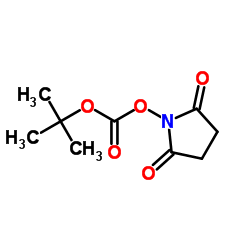 1-[(tert-Butoxycarbonyl)oxy]pyrrolidine-2,5-dione Structure