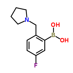 (5-fluoro-2-(pyrrolidin-1-ylmethyl)phenyl)boronic acid Structure