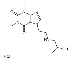 7-[2-(2-hydroxypropylamino)ethyl]-1,3-dimethylpurine-2,6-dione,hydrochloride Structure