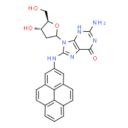 N-(deoxyguanosin-8-yl)-2-aminopyrene结构式