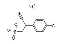 Sodium 2-(4-Chlorophenyl)-2-cyanoethylsulfonate结构式