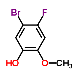 5-Bromo-4-fluoro-2-methoxyphenol结构式