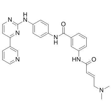 3-[[4-(二甲基氨基)-1-氧代-2-丁烯-1-基]氨基]-N-[4-[[4-(3-吡啶基)-2-嘧啶基]氨基]苯基]苯甲酰胺结构式