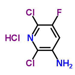2,6-二氯-3-氨基-5-氟吡啶盐酸盐结构式