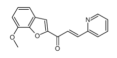 1-(7-methoxy-1-benzofuran-2-yl)-3-pyridin-2-ylprop-2-en-1-one结构式