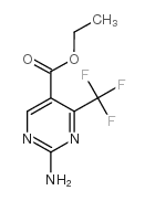 2-氨基-4-(三氟甲基)嘧啶-5-羧酸乙酯结构式