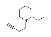 1-but-3-ynyl-2-ethylpiperidine结构式