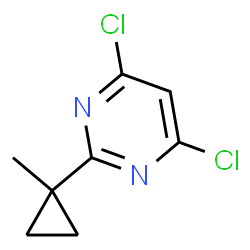 4,6-二氯-2-(1-甲基环丙基)嘧啶结构式