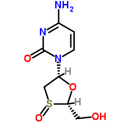 4-Amino-1-[(2S,5R)-2-(hydroxymethyl)-3-oxido-1,3-oxathiolan-5-yl]-2(1H)-pyrimidinone structure