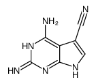 2,4-diamino-7H-pyrrolo[2,3-d]pyrimidine-5-carbonitrile结构式