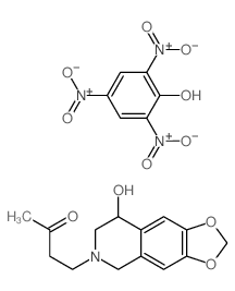 4-(8-hydroxy-7,8-dihydro-5H-[1,3]dioxolo[4,5-g]isoquinolin-6-yl)butan-2-one,2,4,6-trinitrophenol结构式