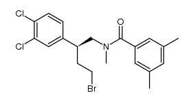 4-Bromo-2-(S)-(3,4-dichlorophenyl)-1-(N-(3,5-dimethylbenzoyl)methylamino)butane Structure