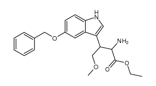 2-amino-3-[5-(benzyloxy)indole-3-yl]-4-methoxybutanoic acid ethyl ester结构式