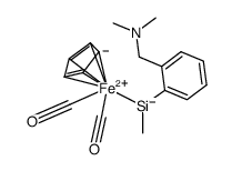(η-C5H5)Fe(CO)2(SiH(Me)C6H4CH2NMe2)结构式