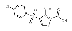 4-[(4-氯苯基)磺酰基]-3-甲基噻吩-2-羧酸结构式