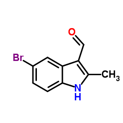 5-溴-2-甲基吲哚-3-羧醛结构式