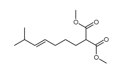 (E)-dimethyl 2-(6-methylhept-4-en-1-yl)malonate Structure
