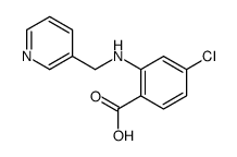 4-氯-2-[(3-吡啶甲基)氨基]苯甲酸结构式